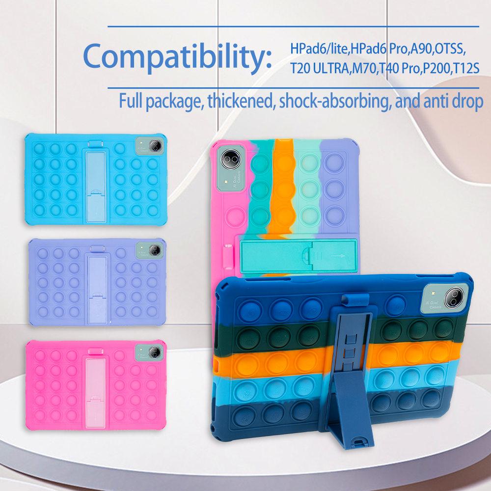 Bubble Soft Stand Case For Doogee T20 Ultra / T40 Pro 12inch Funda Kids Safe Silicone Tablet Protective Cover