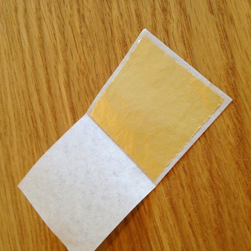 100 x 24K листов листового золота для художественных промыслов, дизайна, позолоты, обрамления, лома