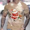 Hot Sell Christmas T-Shirt For Men 3d Snowman Printed Men'S Clothing Street Designer Short Sleeve Tshirts Daily Casual Tops Tees