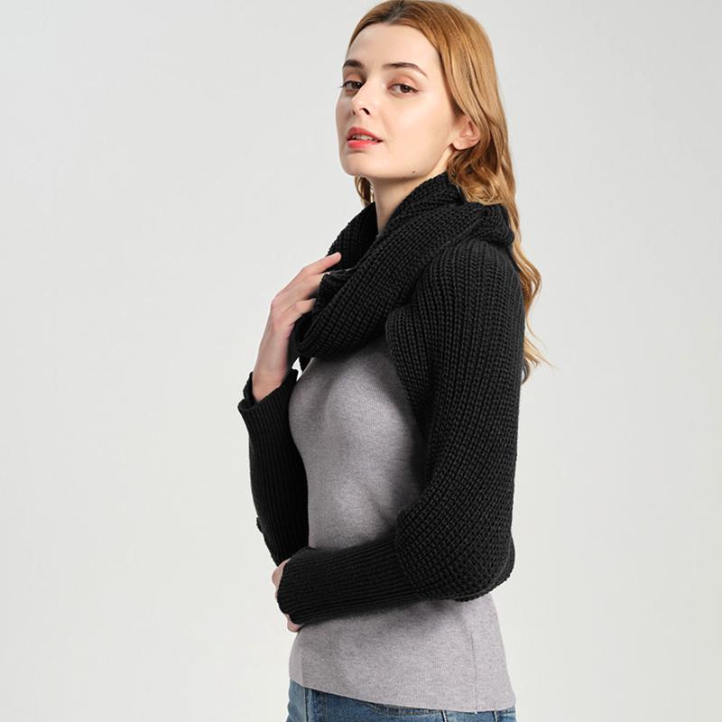 1Pcs Scarf Neck Scarf Sleeve Scarf Wear A Scarf Knitted Scarf