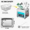 10L Ultrasonic Cleaner Jewelry Cleaner with Heater Timer for Jewelry Cleaning Knob Control Eyeglass Rings Dentures Music Instruments