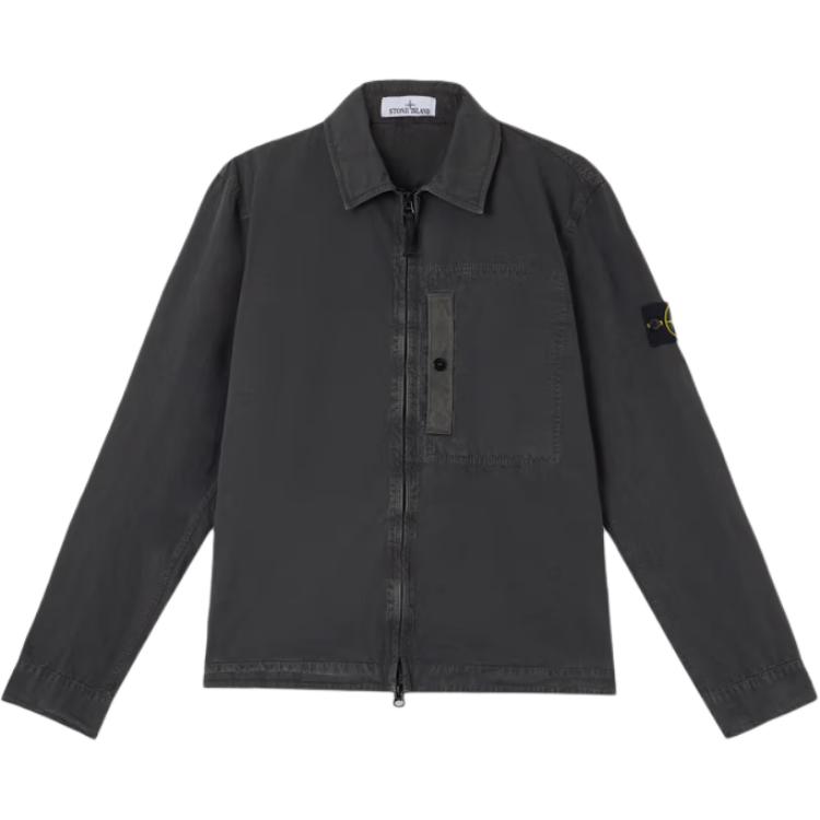 STONE ISLAND Винтажная куртка на молнии для мужчин, куртки, угольно-черный K1S151200032S00WN-V0165