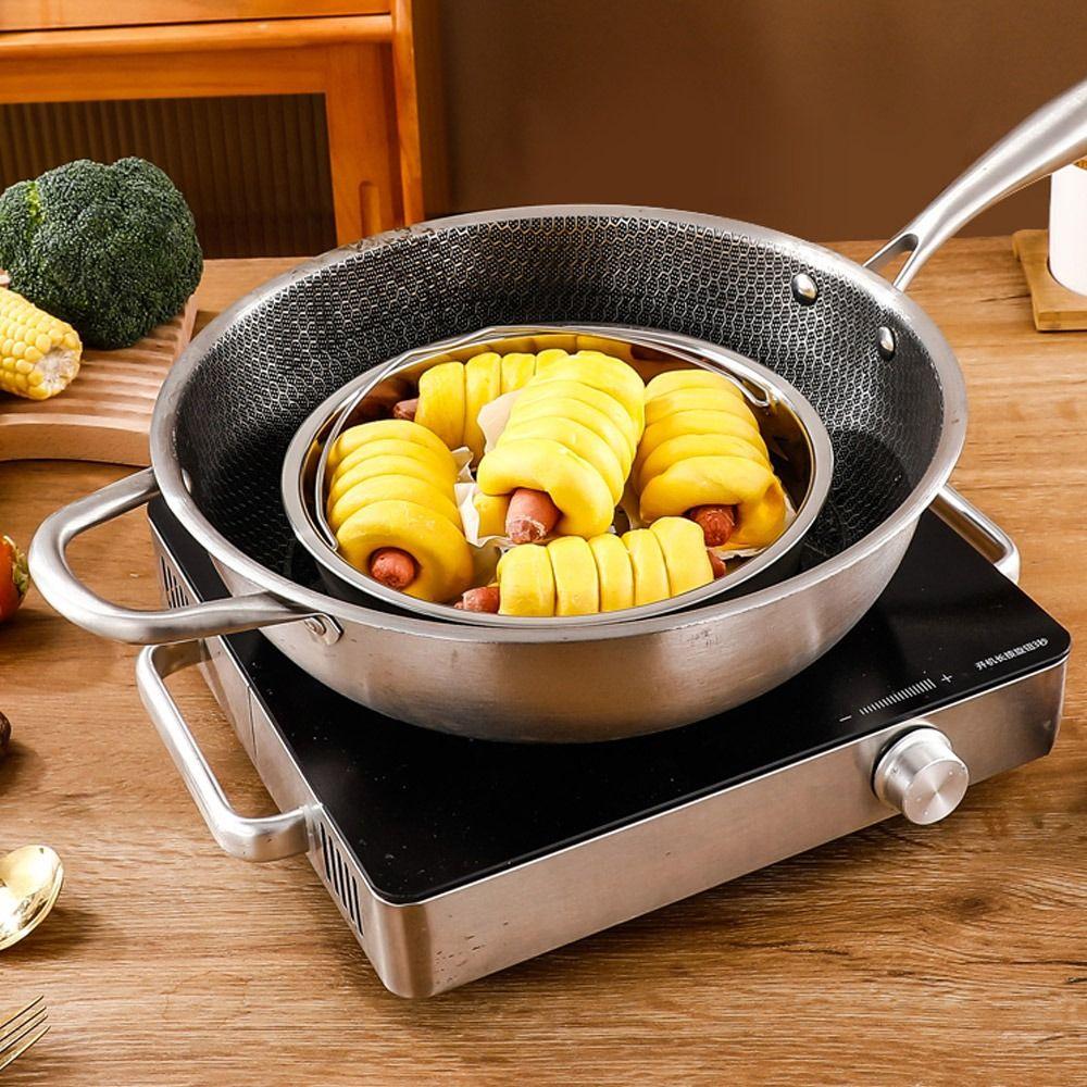 Полка для пароварки Пароварка-скороварка Корзина для пароварки с ручкой Дуршлаг Дренажер Сетка для приготовления на пару Посуда