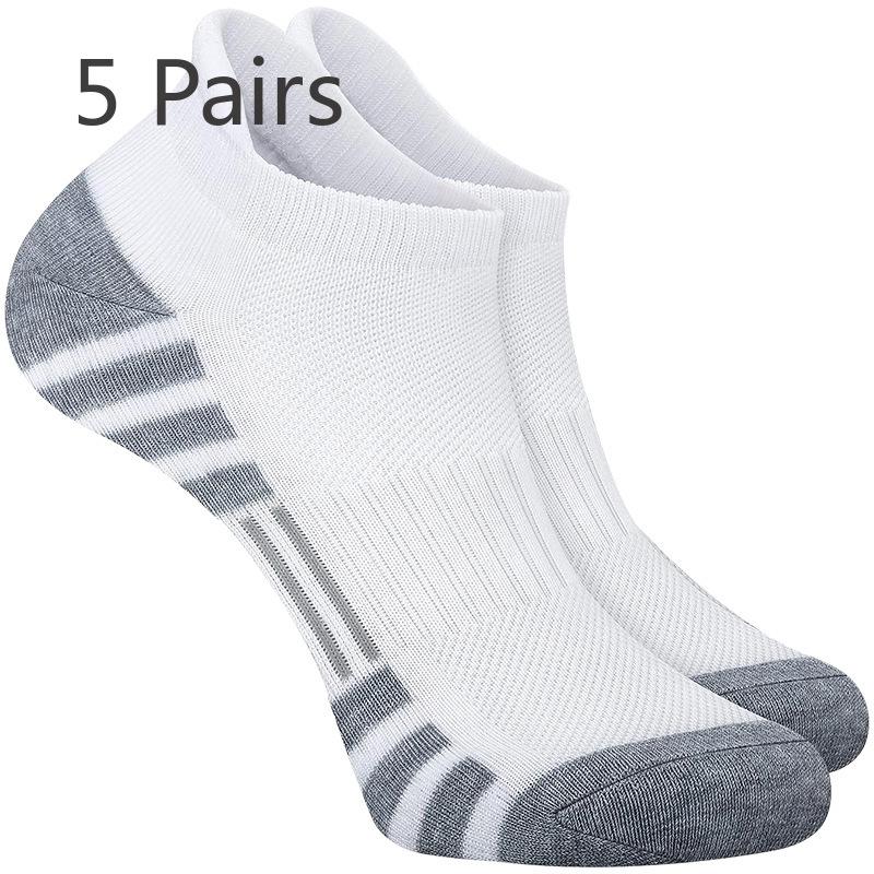 5 пар мужских носков для бега на открытом воздухе с сетчатым дном, дышащих, быстросохнущих, для бадминтона, походов и спорта