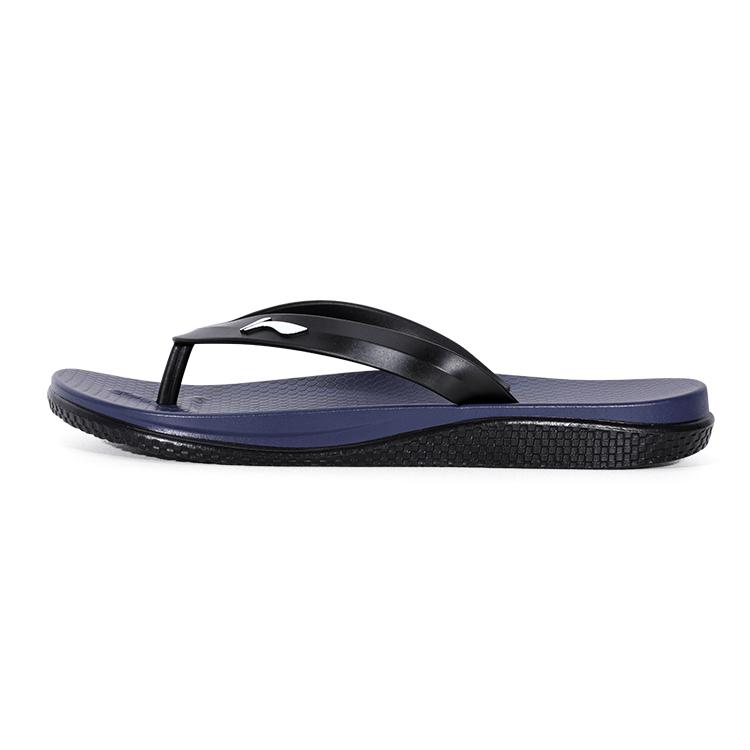 Li-Ning Comfortable Trendy Anti-Wear Anti-Slip Quick-Dry Flip-Flops Men Footwear Black Blue LNXV955-2