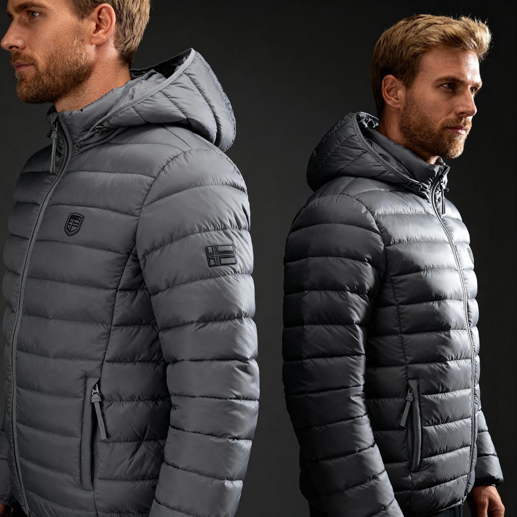 Kurtka męska Geographical Norway AMIGOTAL HOOD DB DGREY MEN 233 DARK GREY (WZ5179H/GN-GRIS FONCÉ)