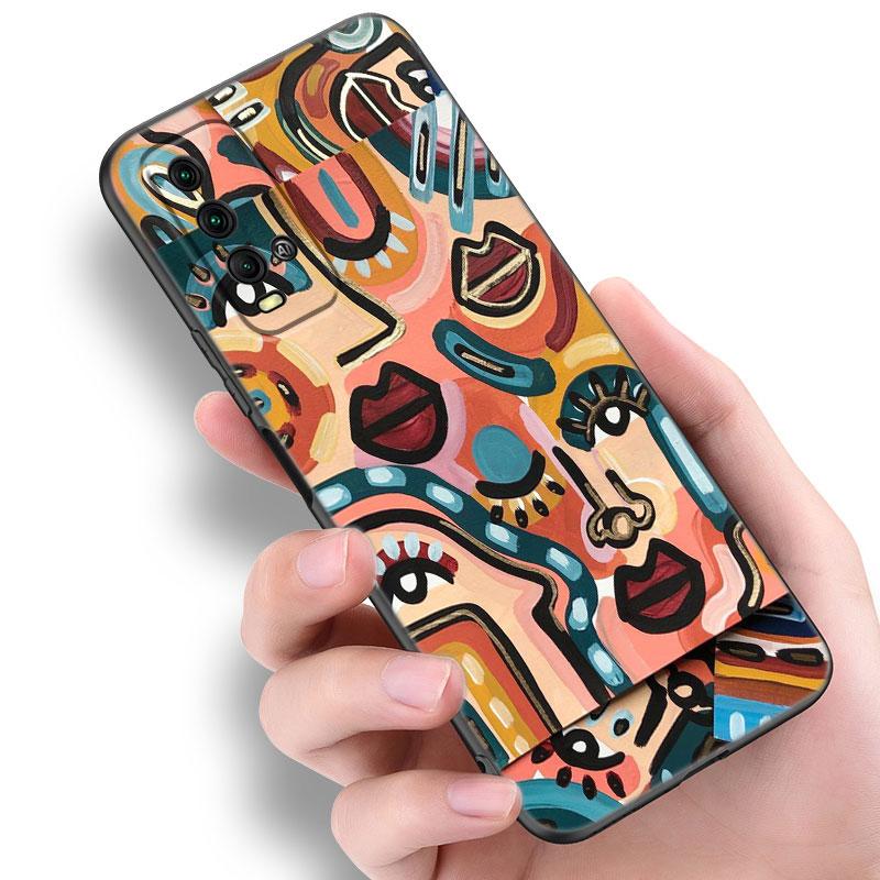 Picasso Abstract Art Painting Phone Case For Xiaomi Redmi Note 5 6 9T K20 K40 K50 Pro 7A 8A 9A 9C 9i 10A 10C A1 S2 Black Cover