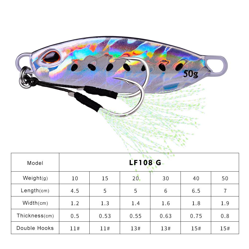 Brand 10-Color Sinking Hard Bait - Long-Casting Lead Fish Lure for Slow Jigging Fishing.