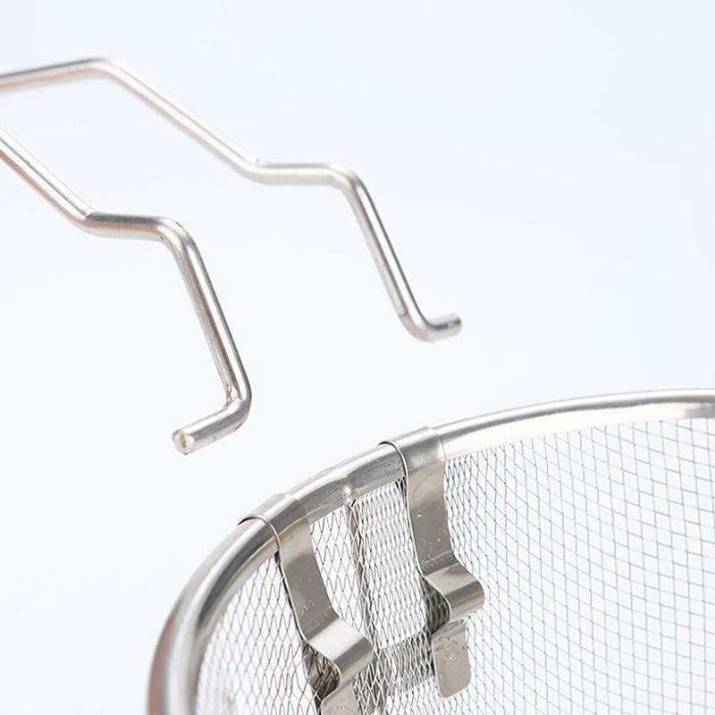 Корзина-сито для жарки картофеля фри из нержавеющей стали, круглая кухонная фритюрница, проволочная сетка с ручкой, сетки-дуршлаги
