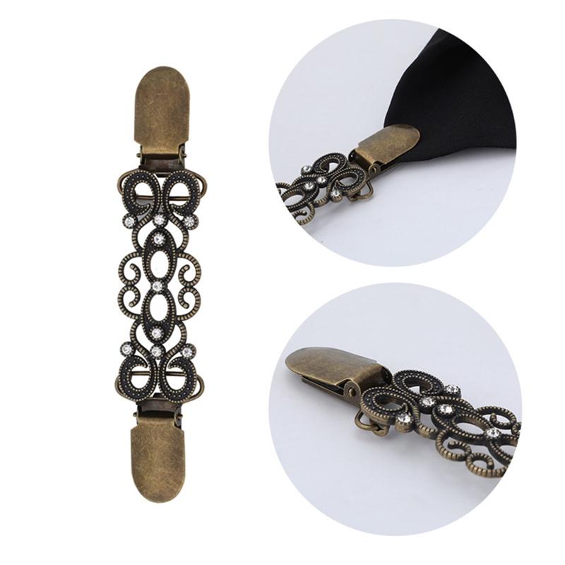 1Pc Dress Clips Back Cinch Sweater Shirt Clips Vintage Shawl Clips Cinch Clip Brooch Clips Cardigan Clips For Women Clothing