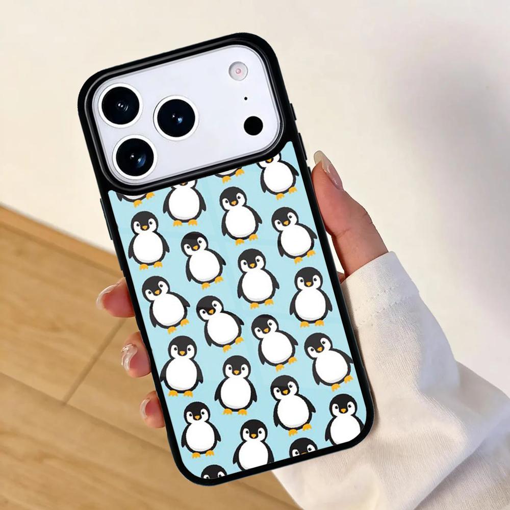 Cute Lovely Penguin Mobile Phone Case for IPhone 17 AIR 16pro Max 15 14 13 12 11 Bumper Cover