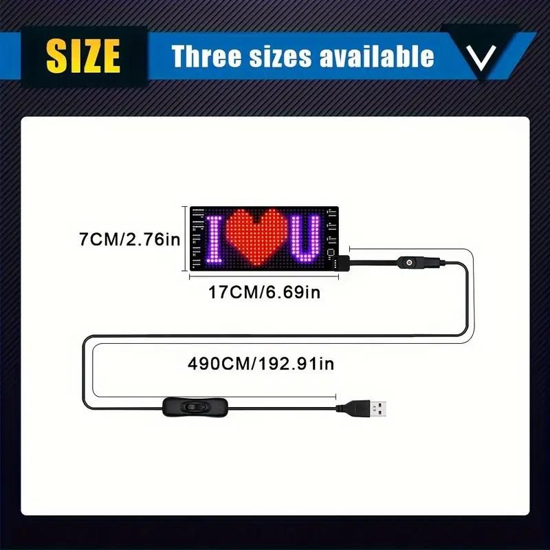 Programmable LED Matrix Pixel DC 5V RGB LED Car Sign Animation Panel DIY Bluetooth App Control LED Panel Flexible Display Light