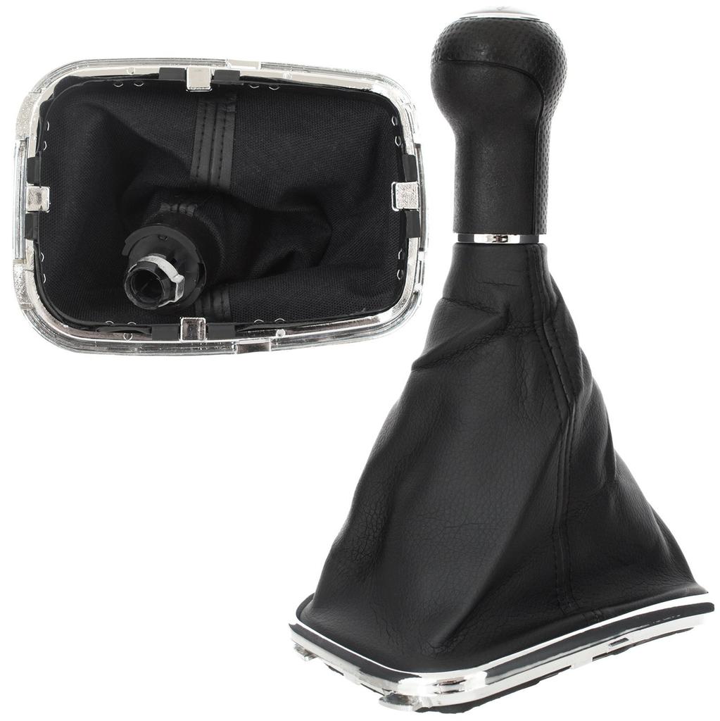 VW Golf IV 98-05 Gear Shift Knob Silver + Boot Opening 12 mm