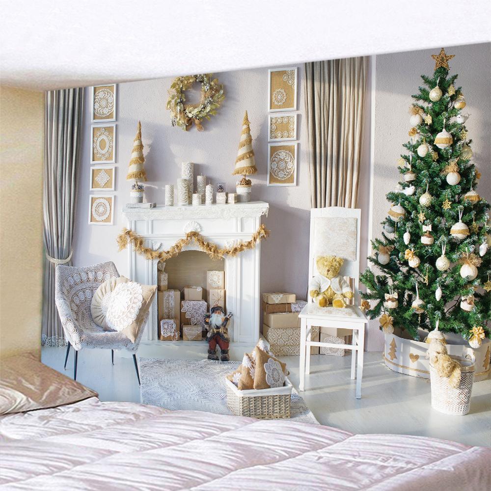 Домашний декор, Рождественский гобелен на окно, декор в стиле хиппи в стиле бохо, настенный декор для спальни, фон, ткань, Tapiz navideño