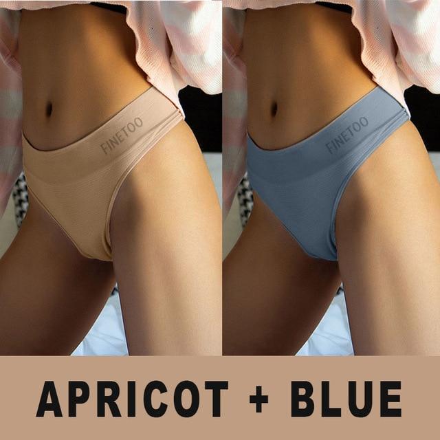 FINETOO M-2XL Bodyshaper Panties Women Underwear High Waist Panties Female Lingerie Sexy G-String Underpants Solid Color Pantys Bodyslim
