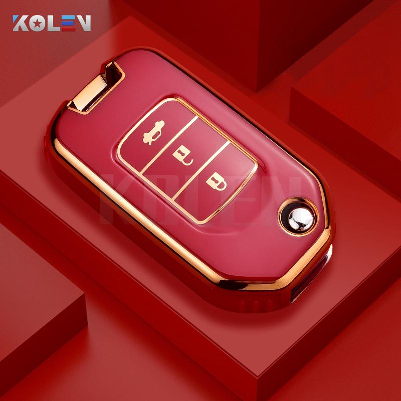 Fashion TPU Car Remote Key Case Cover Shell Fob For Honda Civic CRV CR-V HR-V Crider XR-V City Jade Odyssey Protector Holder Bag NE4
