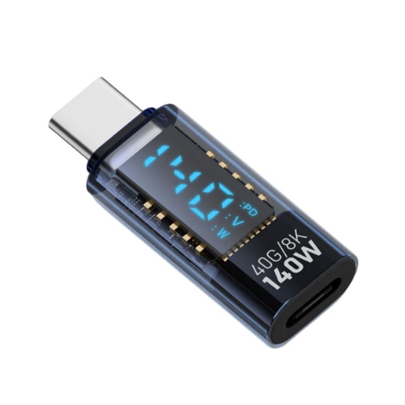 Цифровой дисплей USB C удлинитель-адаптер, 140 Вт быстрая зарядка, поддержка передачи данных 40 Гбит/с для смартфонов, планшетов, ноутбуков