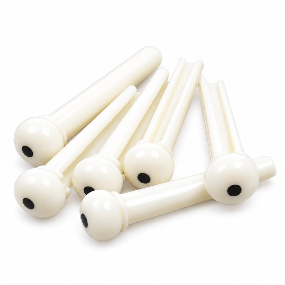 12PCS Plastic Acoustic Guitar Pegs White Color Folk Guitar Saddle For Acoustic Guitar