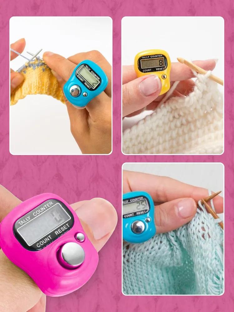 Светодиодный счетчик для вязаных рядов, счетчик-кольцо на палец