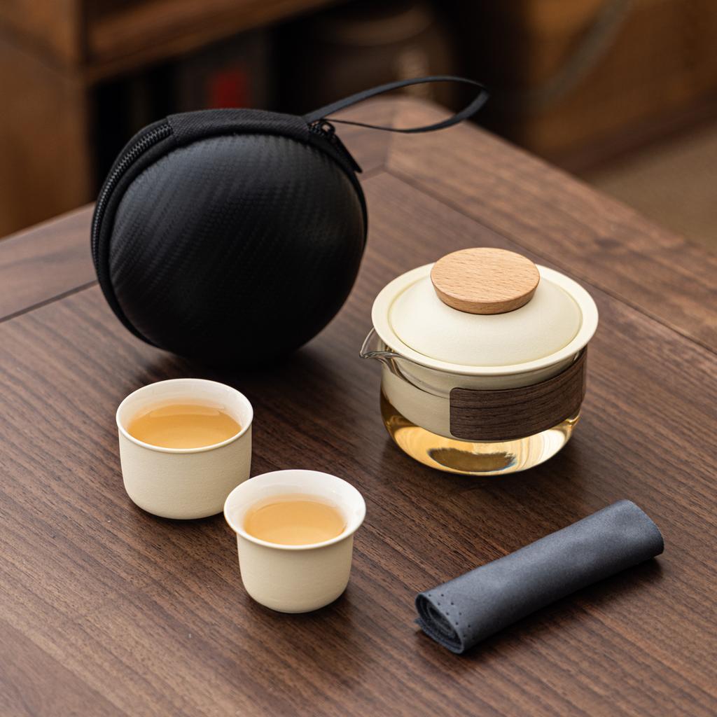 High-end cultural and creative souvenirs, outdoor portable travel tea sets, Kuaike cups, business gifts can be made