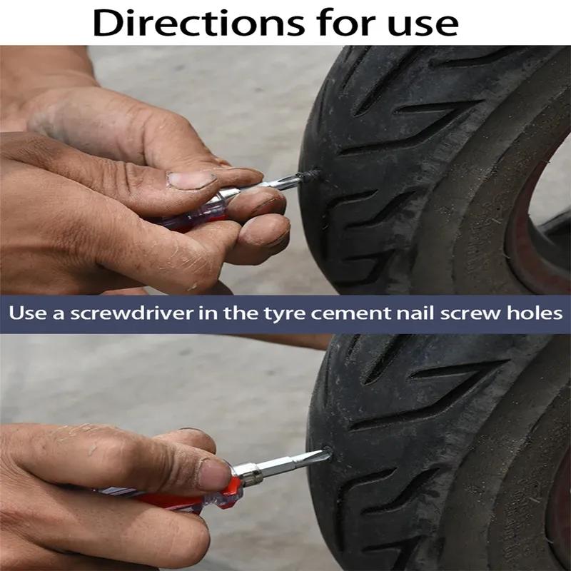 50pc Car Universal Vacuum Tyre Repair Set with Screwdriver Tire Wholesale Puncture Repair Wheel Tubeless for Car Tire Accessorie