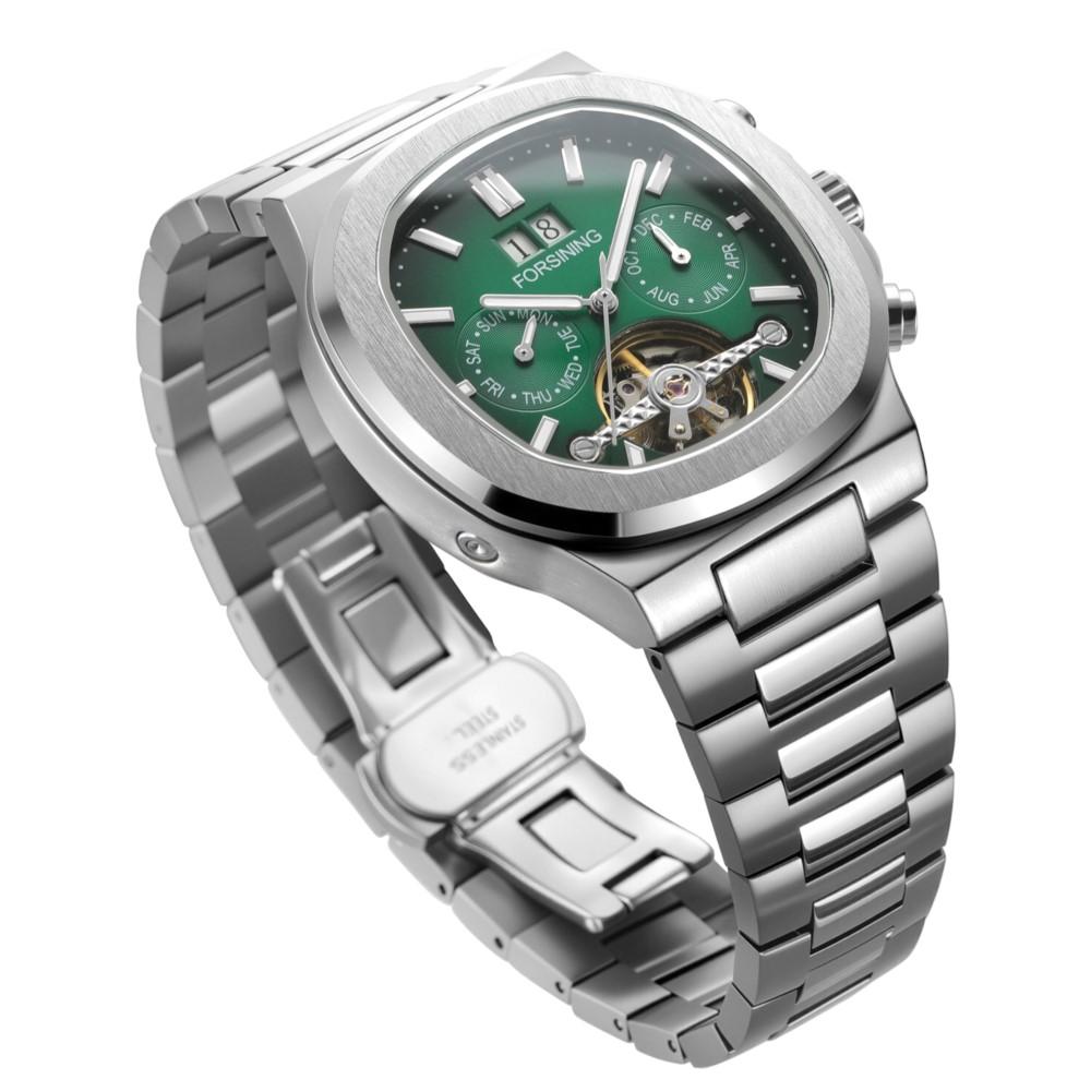New Tourbillon Brands Watch Week Date Automatic Movement Mechanical Watches Stainless Steel Waterproof Clock