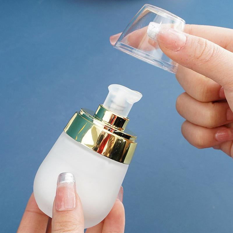 Вакуумная матовая стеклянная бутылка пустая многоразовая емкость 30 мл для макияжа косметическая банка для крема для лица лосьон мази помпа дорожная бутылка