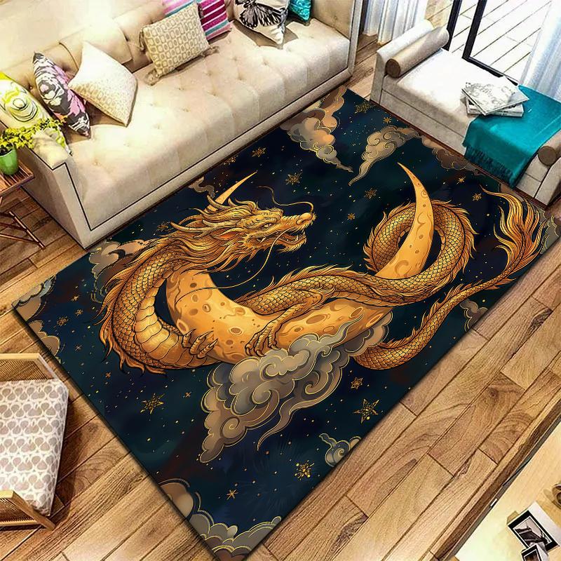 Moon animal cloud Pattern Square Carpet,Area Rug,Carpet Rug for Living Room Bedroom Sofa Playroom Decor,Non-slip Floor Mat,Holiday Birthday Gifts