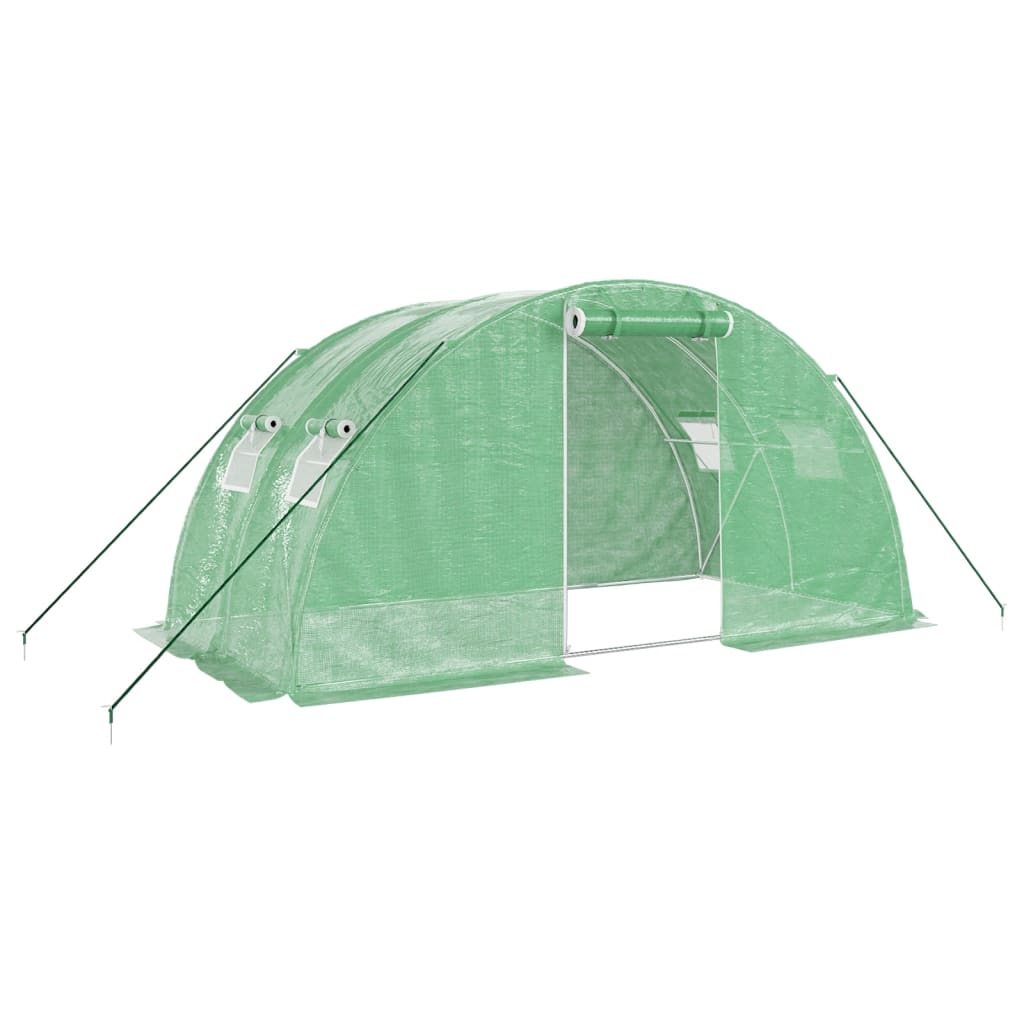 Green Steel Frame Greenhouse 8 m² 4 x 2 x 2 m