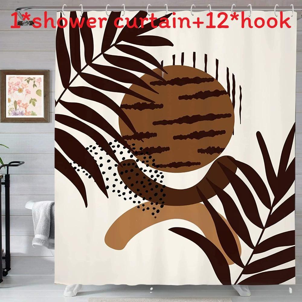 Водонепроницаемая тканевая шторка для душа в стиле бохо с крючками, аксессуары для дома, ванной комнаты