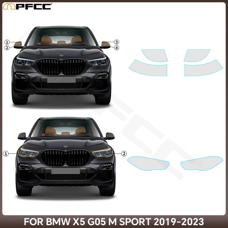 Headlight Rearview B Pillar Anti-scratch TPU Protection Film For BMW X5 M-Sport Drive40 50 M60 2024 2025 Pre-Cut PPF Clear Bra