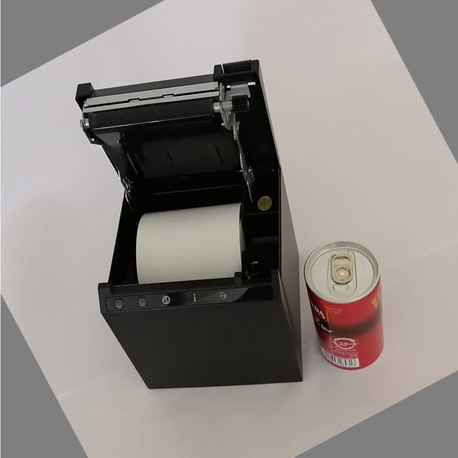 Wasin Tech Compact Thermal Receipt POS Commercial Use Black WS-R330H Printer, Register, USB, LAN, Smartphone/Tablet Printing, Roiverse, Sumaregi,