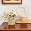 1 шт. Плетение Простота Шляпа Корзина Деревня Ручная работа Современный Фотореквизит Ручная Цветочная корзина