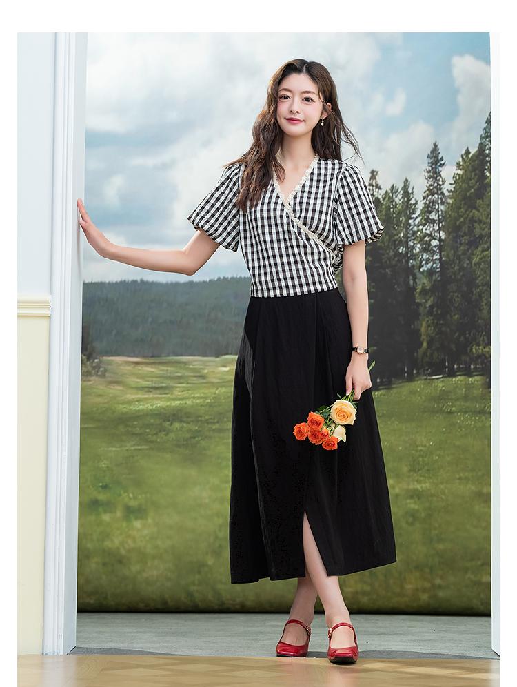 [Same as in the mall] Lagogo Lago Valley new lace lace up princess style sweet little shirt for women