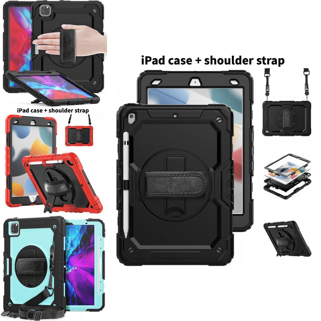 For Ipad Air 11 Silicone Shockproof Case With Rotating Pc Stand For Protective Cover