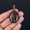 Tree Of Life Red Flash Labradorite Gemstone Pure Copper Wire Wrapped Handmade Pendant Jewelry