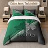Custom Bedding Set Ireland Rugby Pattern, Print Name Text 1 Duvet Cover plus 2 Pillowcases Home Textile
