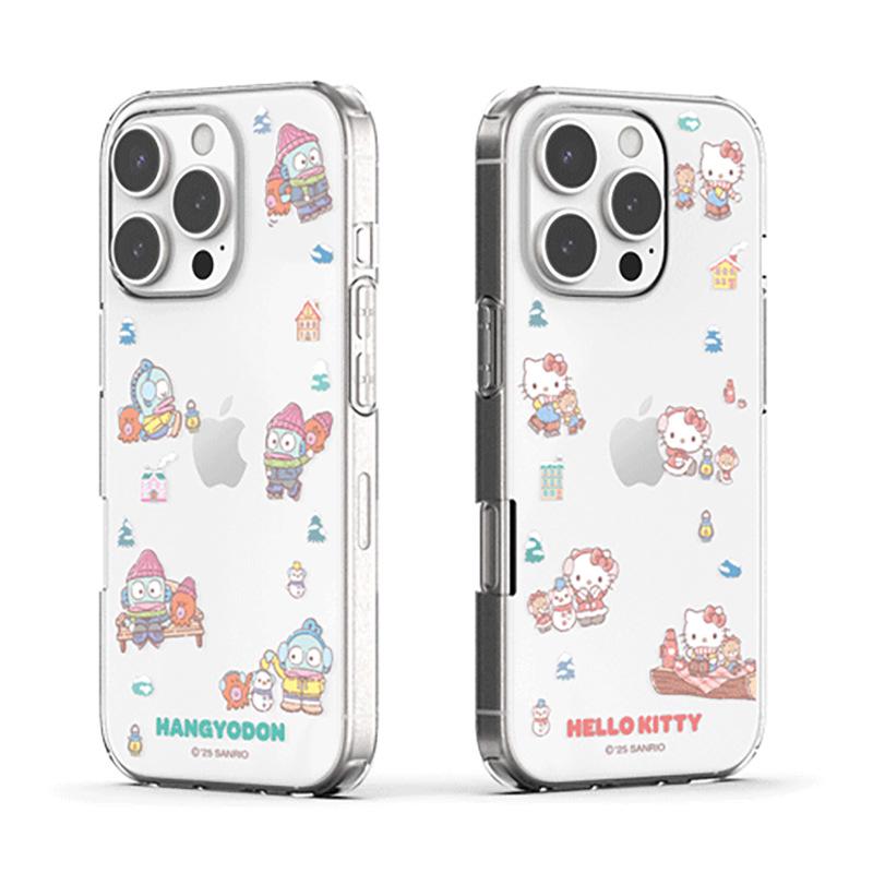 Korean Hello Kitty, My Melody & Kuromi Transparent Protective Case for iPhone 17 Pro Max