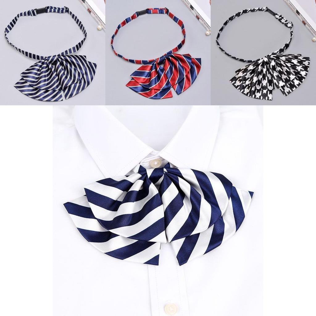 Профессиональный женский галстук-бабочка двойного слоя с застежкой на пуговицу для офисной формы