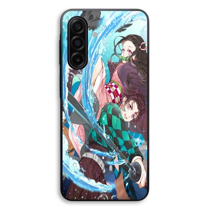 Coque de téléphone - MANIACASE - Samsung Galaxy A27 - Demon Slayer (Tanjiro Kamado) - Silicone TPU - Noir