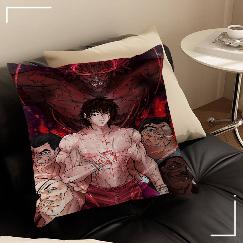 Anime Baki The GGrappler Cushion Cover Decorative Pillow Sofa Home Decor Case Pillow Cases