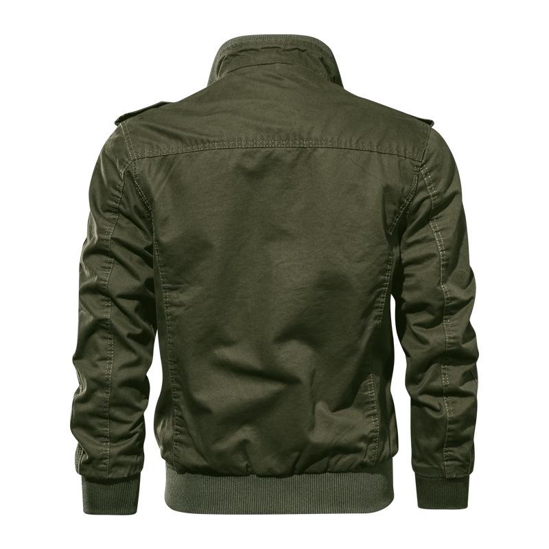 Мужская осенняя куртка, стираная куртка большого размера, чистый хлопок, военная рабочая куртка, мужская одежда