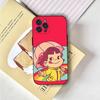 Чехол для телефона Fujiya Milky Peko-Chan для iPhone 16,15,14,13,12,11,Pro,X,XS,Max,XR,Plus,Mini Мягкий черный чехол
