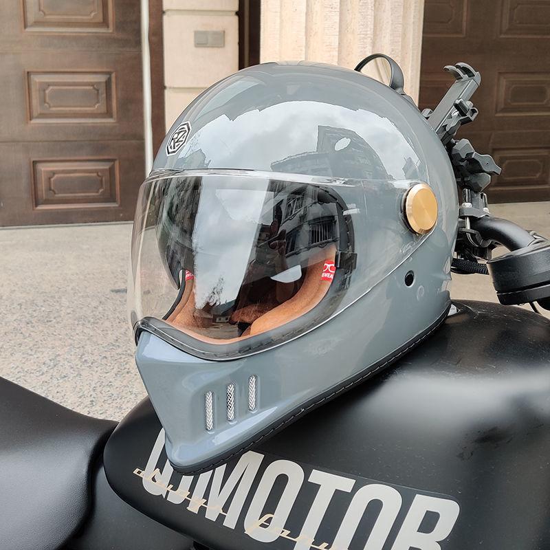 Одобренный Dot, мотоциклетный шлем с полным покрытием, винтажный шлем Cafe Cruiser, линзы из поликарбоната, подкладка из замши