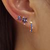 3PCS Stainless Steel Zircon Cartilage Flower Piercing Ear Stud Earring For Women Helix Tragus Engagement Birthday Jewelry Gift