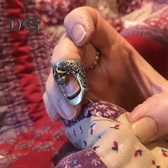 Открытый наперсток для ногтей, регулируемое швейное кольцо, защитный металлический наперсток для пальцев, для шитья, шитья, рукоделия, инструмента для поделок своими руками