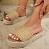 Мода Shevalues 2025 Модные женские тапочки Плетеные Платформа Пляжная обувь Мягкая подошва Комфортные женские шлепанцы Повседневные Летние женские сандалии
