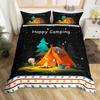 Camping Bedding Set Full King Size Cartoon Rv Camping Car Duvet Cover Set Camper Accessories For Travel Trailers Comforter Cover