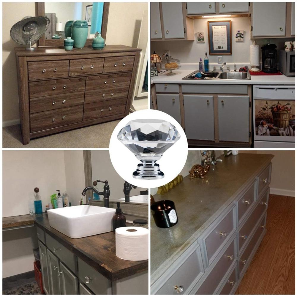 Style Dresser Glass Shape for Drawer Pulls Handles Drawer Knobs Cabinet Knobs Door Handle