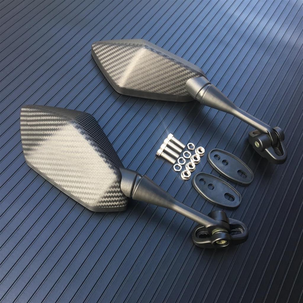 Motorcycle Mirror Ninja 250R Ninja 250 Ninja 1000 ZX6R ZX14R Motorcycle Rearview Mirror Rear View Side Mirror (Size : Carbon1)